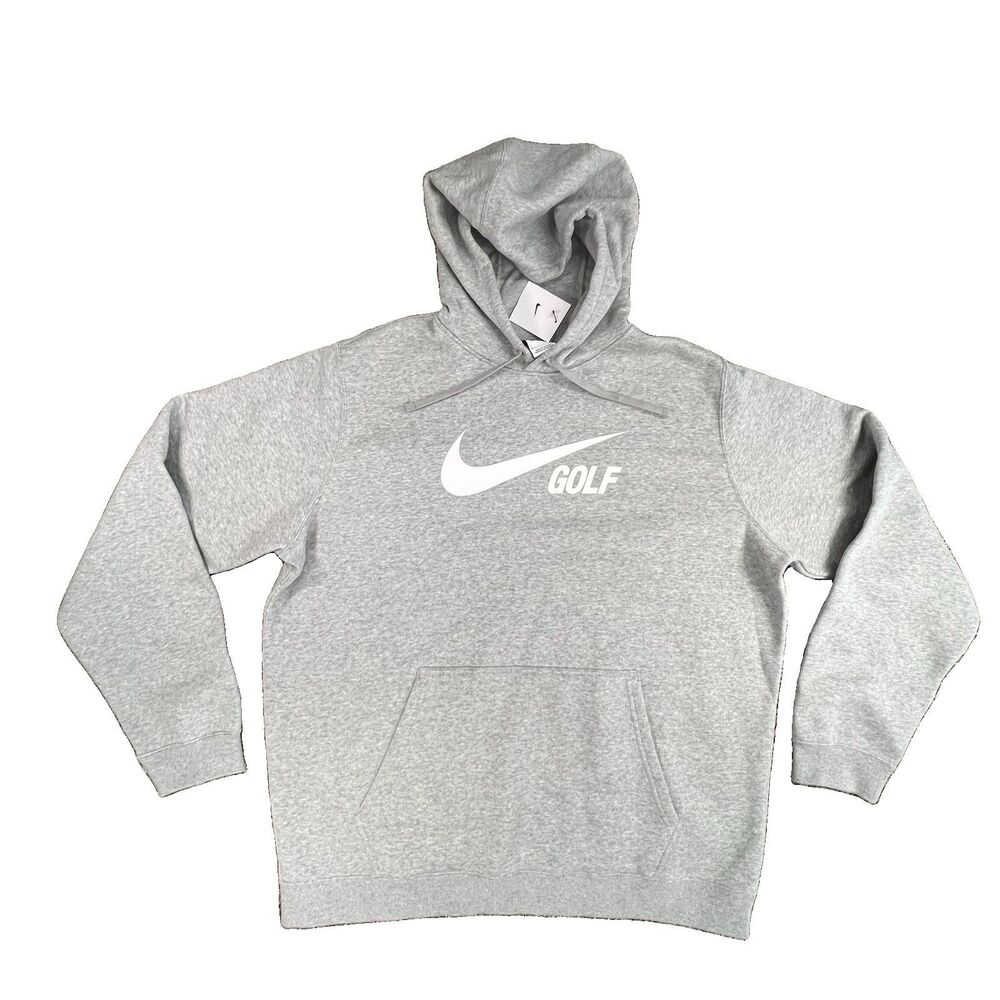 Nike Golf Hooded Sweatshirt Club Fleece XL Gray Swoosh Logo NEW w/tags Hoody